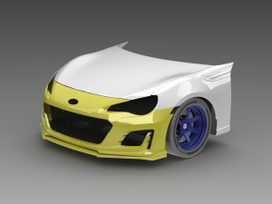 BRZ ZC6 Front Bumper Exterior Surface Model - 3D Laser-Scanned Modelo 3D