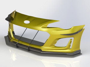 BRZ ZC6 Front Bumper Exterior Surface Model - 3D Laser-Scanned 3D Модель
