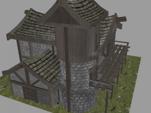 medieval house 3D मॉडल