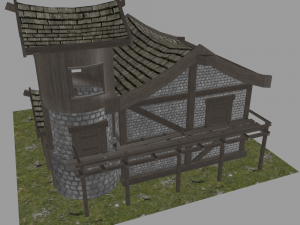 medieval house 3D मॉडल