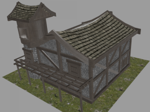 medieval house 3D मॉडल