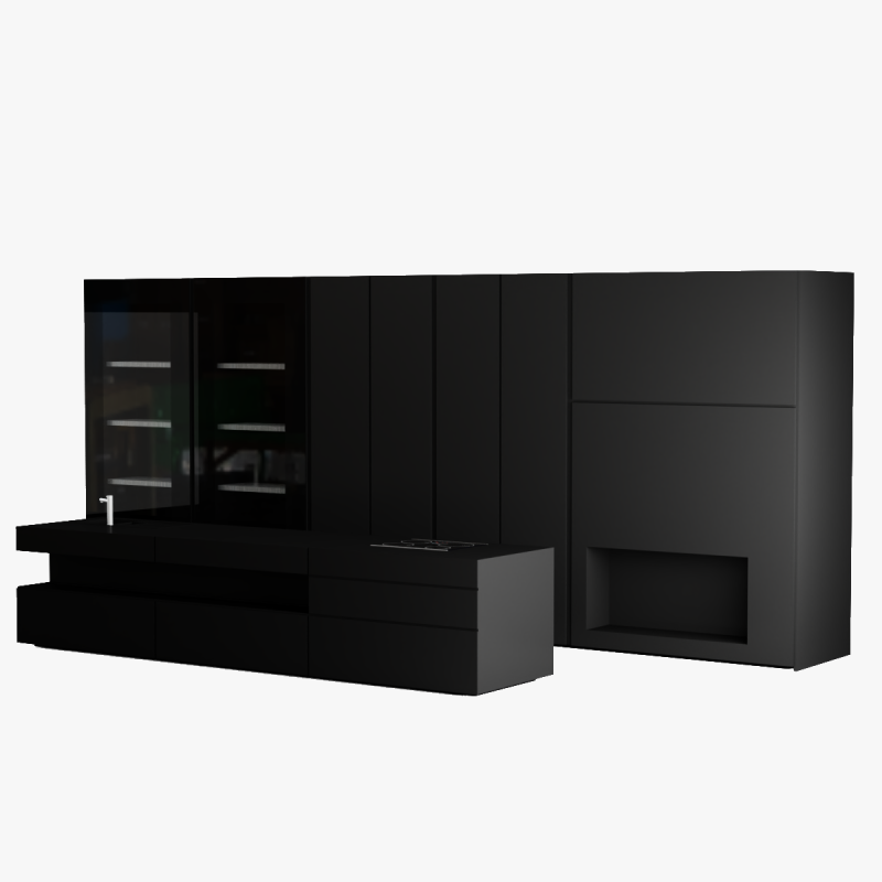 Kitchen Set Model 3D .c4d .max .obj .3ds .fbx .stl .blend 