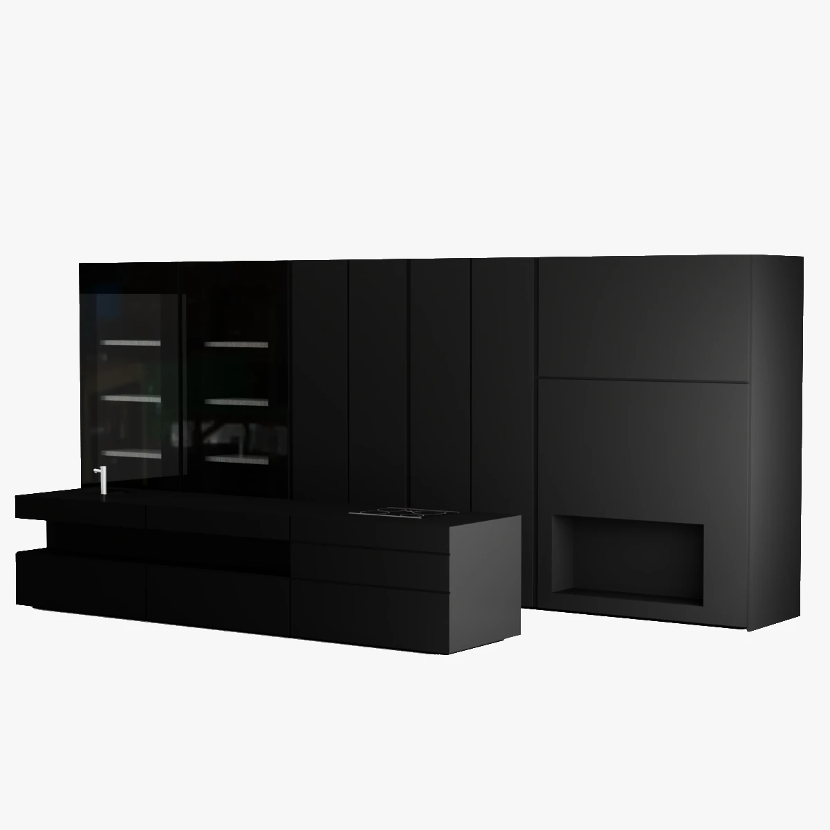 Kitchen Set 3D Model .c4d .max .obj .3ds .fbx .stl .blend 