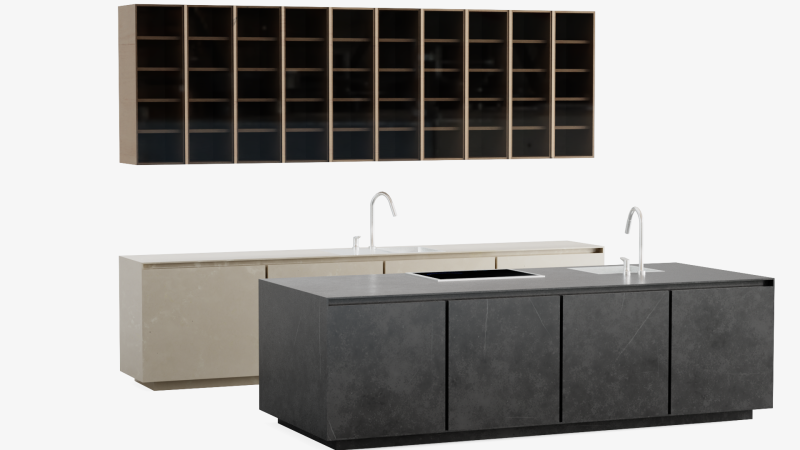 Kitchen Set Modello 3D .c4d .max .obj .3ds .fbx .stl .blend 