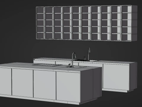 रसोई सेट 3D मॉडल