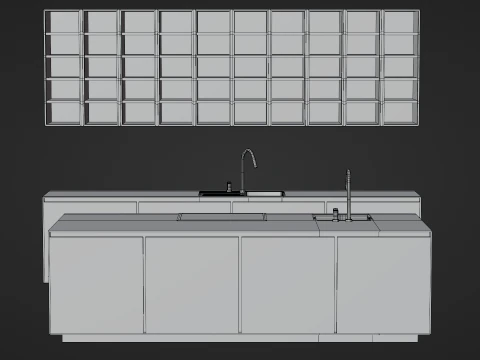 रसोई सेट 3D मॉडल