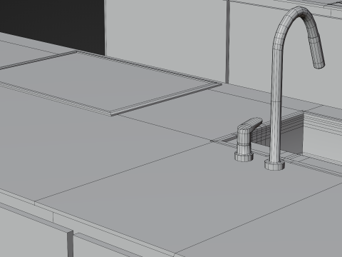 Kitchen Set Modello 3D