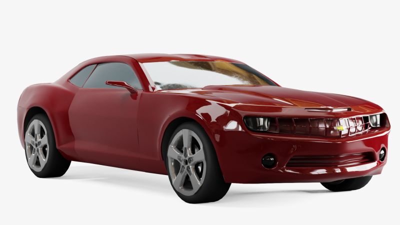 Camaro Car Free 3D Модель .c4d .max .obj .3ds .fbx .stl .blend 