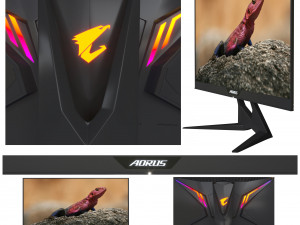 gigabyte-aorus-gaming-monitor Modelo 3D