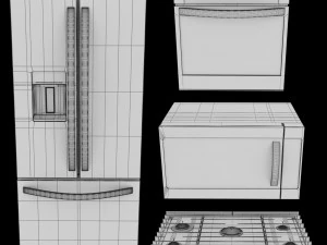 whirlpool appliances collection 3D Model