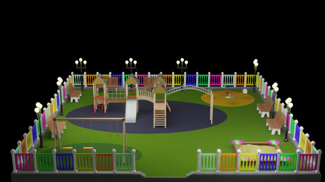 playground fbx format obj 3D Model .c4d .max .obj .3ds .fbx .stl .blend 