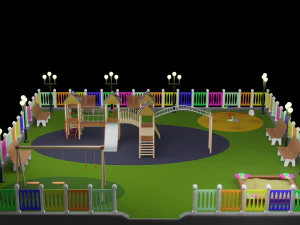 parco giochi formato fbx obj Modello 3D