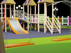 parco giochi formato fbx obj Modello 3D