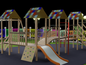 playground fbx format obj 3D Model