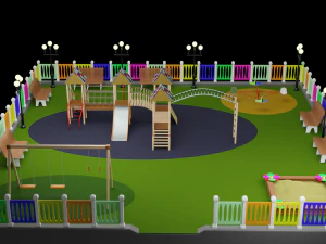 parco giochi formato fbx obj Modello 3D
