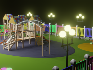 playground fbx format obj 3D Model