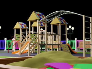 playground fbx format obj 3D Model