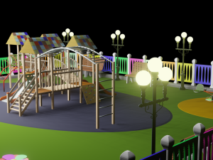 playground fbx format obj 3D Model