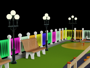playground fbx format obj 3D Model