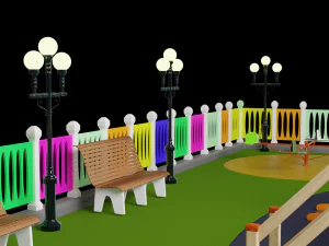 parco giochi formato fbx obj Modello 3D