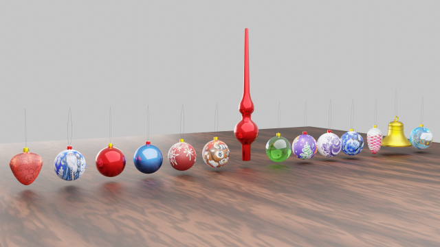 christmas tree toy 3D Model .c4d .max .obj .3ds .fbx .stl .blend 