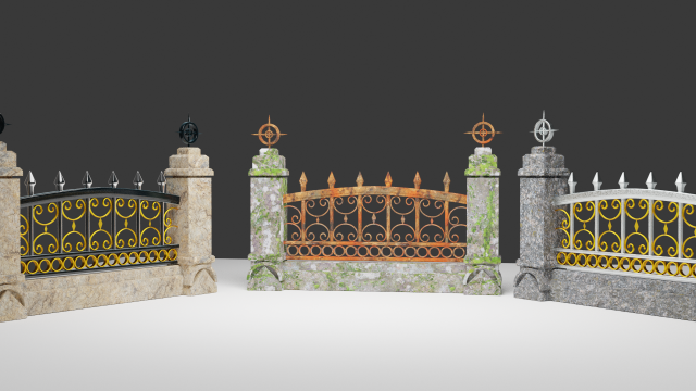 fence 3D 모델 .c4d .max .obj .3ds .fbx .stl .blend 