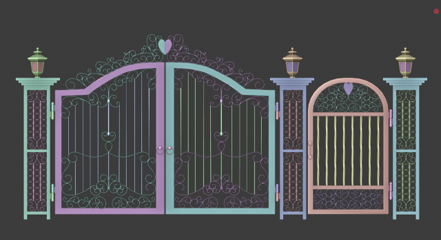 gate Modelo 3D .c4d .max .obj .3ds .fbx .stl .blend 