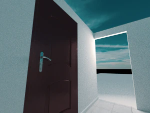 금속 문 3D 모델