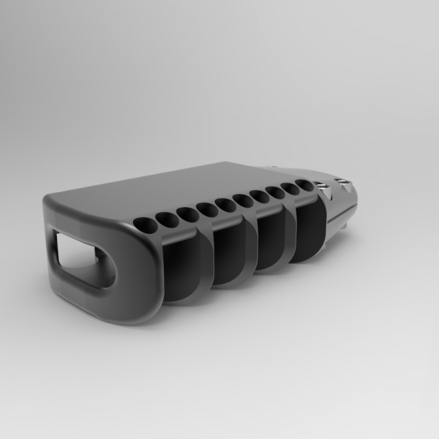 muzzle brake Modelo 3D .c4d .max .obj .3ds .fbx .stl .blend 