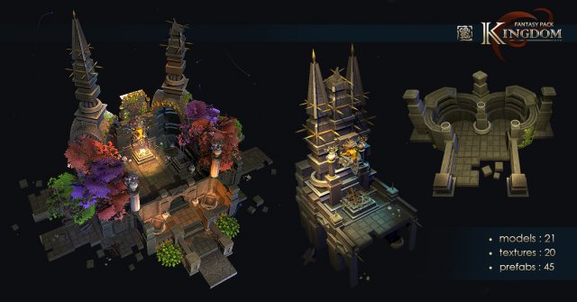 kingdom fantasy pack part 1 Modelo 3D .c4d .max .obj .3ds .fbx .stl .blend 