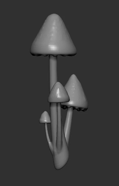 mushroom 3D Print Model .c4d .max .obj .3ds .fbx .stl .blend 