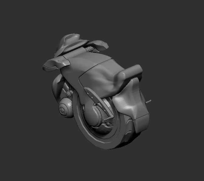 monocycle 3D Print Model .c4d .max .obj .3ds .fbx .stl .blend 