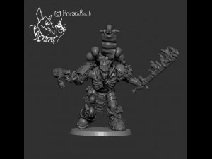 शापित 5 की स्पेसमैरिनर सेना 3D प्रिंट मॉडल