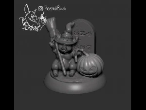 cochon d'Halloween Modèles 3D en vedette