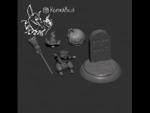 cochon d'Halloween Modèles 3D en vedette