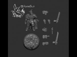 imperial guard commander 3D 프린트 모델