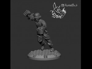 dust1947 blutkreuz korps zombie squad 3D Baskı Modeli