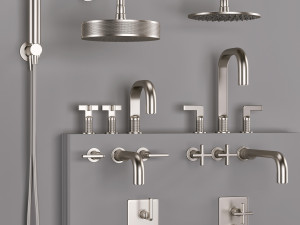 gessi bathroom inciso faucet set 1 3Dモデル