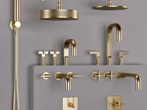 gessi bathroom inciso faucet set 1 3Dモデル