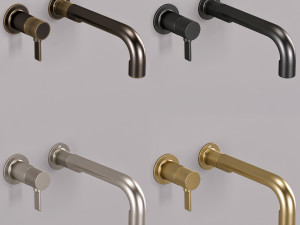 gessi bathroom inciso faucet set 2 Model 3D