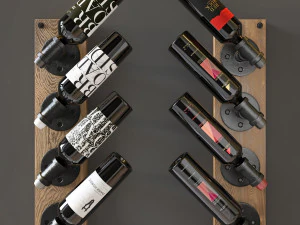 botella de vino 2 Modelo 3D