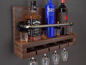 wine bottle 3 3D Модель