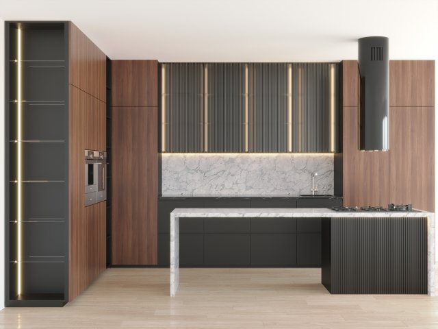 kitchen 17 3D Model .c4d .max .obj .3ds .fbx .stl .blend 
