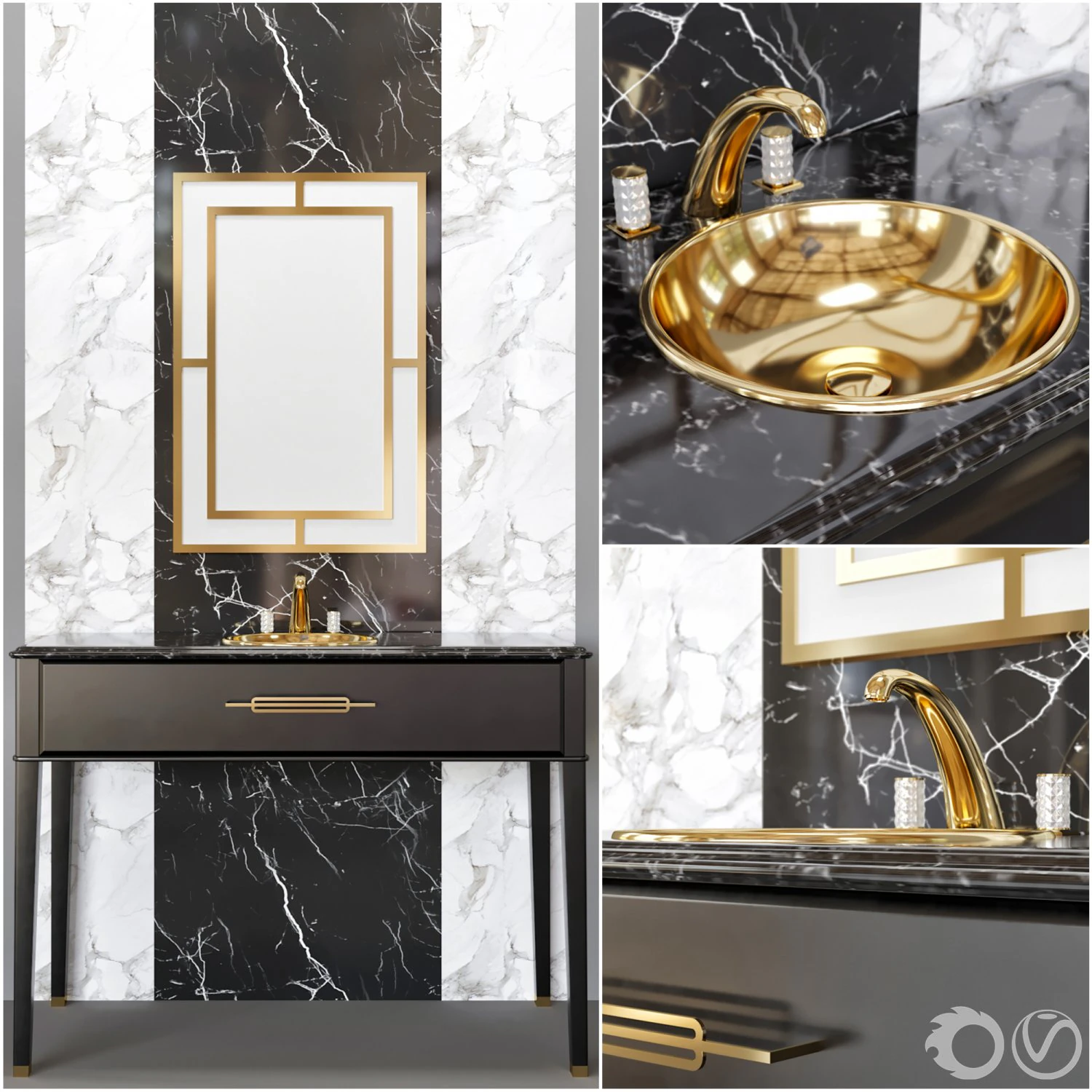 bathroom furniture 04 3D Model .c4d .max .obj .3ds .fbx .stl .blend 