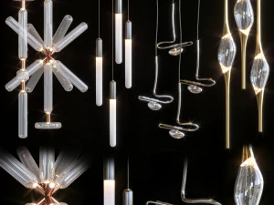 pendant light collection 3D Model