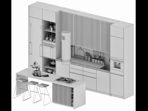kitchen scene 2 3Dモデル