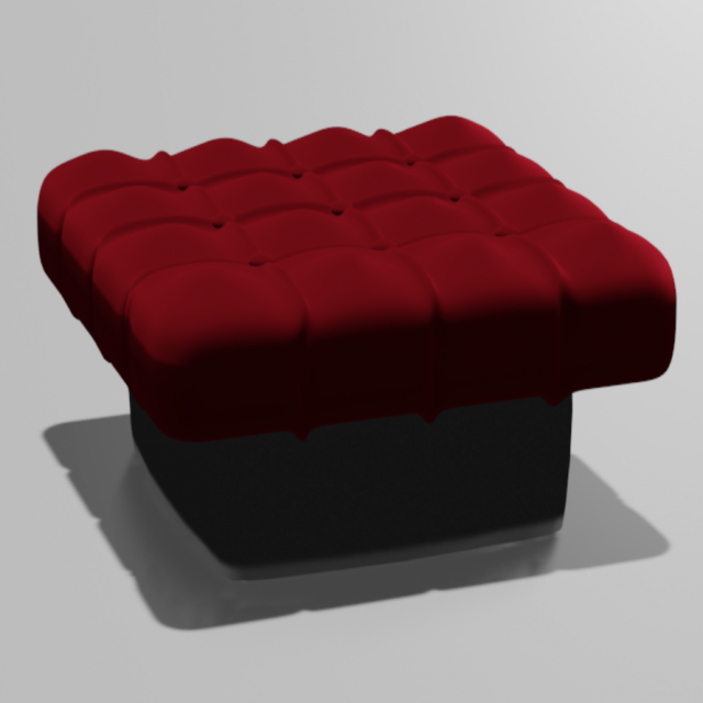 ottoman Model 3D .c4d .max .obj .3ds .fbx .stl .blend