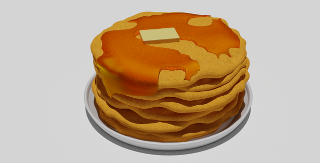 pancakes Model 3D .c4d .max .obj .3ds .fbx .stl .blend 