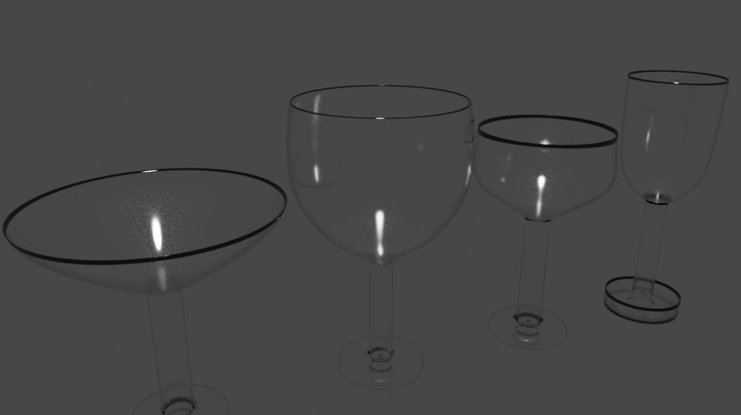 set of glasses 3D Model .c4d .max .obj .3ds .fbx .stl .blend 