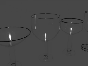 メガネのセット 3Dモデル